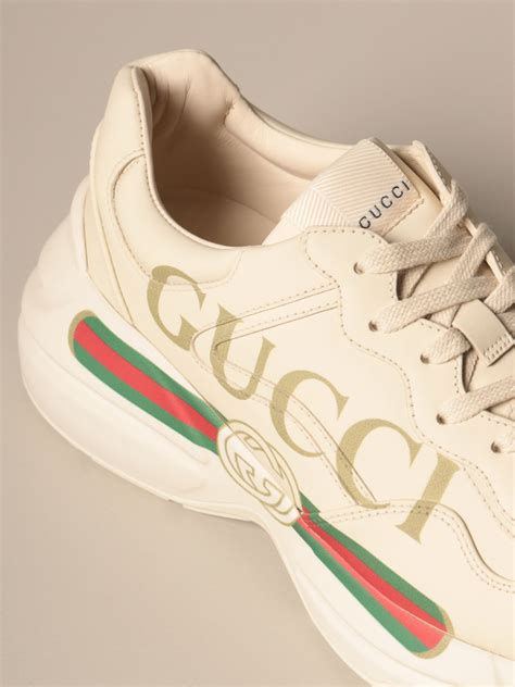 gucci rhyton leather shoes.